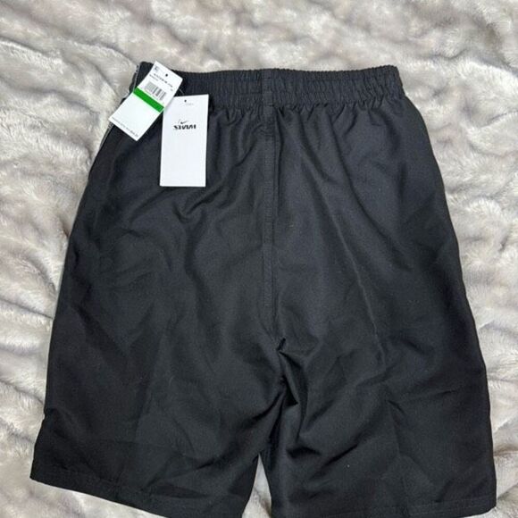 Nike Big Boys Logo Tape Lap 7" Volley Swim Shorts - Black X-LARGE - Picture 2 of 3